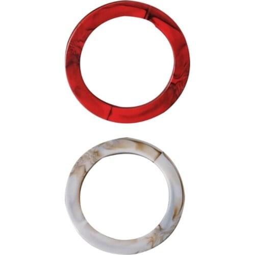 2Pcs Ring Design Resin Purse Handle for Bag Making Handle Replacement DIY Crafts Women Girls Bag Decoration Parts Accessory