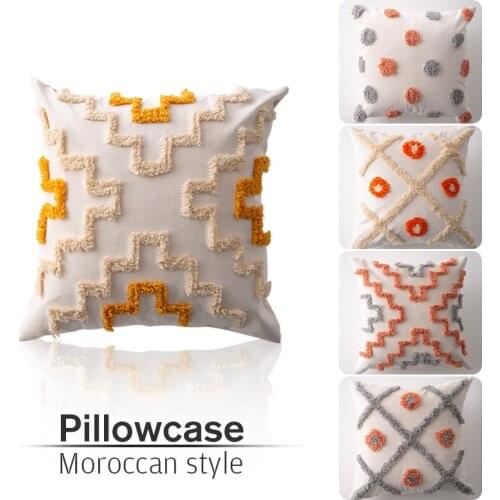 Morocco Style Geometric Pattern Square Cushion Covers Pillow Case For Home Chair Sofa Decoration Pillowcases 45cm*45cm