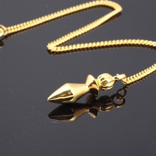 Small Size Reiki Pendulum Natural Stone Amulet Healing Crystal Pendant Meditation Hexagonal Pendulums necklac for Men Women