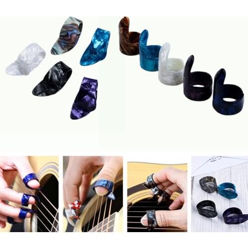 Thumb Finger Guitar Pick Fingerpicks Plectrum Sheath Guitar Tube Picks Thumb Picks Electric Guitar Accessories Random Color
