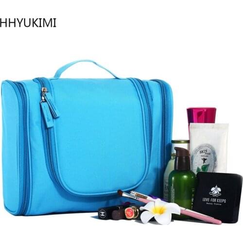 HHYUKIMI Fashion Men Hanging Cosmetic Bag Travel Portable Beautician Make Up Bag Cosmetics Organizer Women Bathroom Washbag