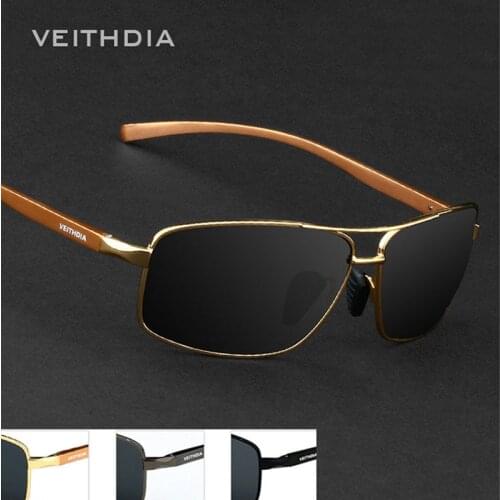 VEITHDIA Aluminum Magnesium Brand New Polarized Mens Sunglasses 3 Color Sun Glasses Men Driving Goggle Eyewear Accessories 2458