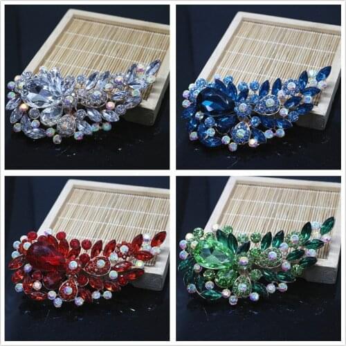 Newly rose gold-color wings multicolored rhinestone brooch crystal diamante large gift for wedding pins Z