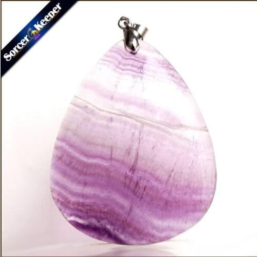 Wholesale Genuine Natural Rainbow Fluorite Crystal Stones Reiki Healing Women Necklaces Pendant Beads Jewelry Craft Making QS342