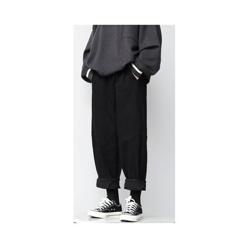 Fall loose B F design feel street casual overalls radish straight tube with harem pants