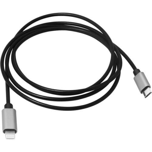 Lightning to MicroUSB OTG Cable for Shure MV5, MV51, MV88+, Mvi, 1.5m 5feet, AMV-LTG with iPhone 12 Pro Max, 11 Se, Xr, Xs 8