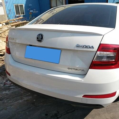 Suitable for Skoda Octavia spoiler 2015 2016 2017 octavia A7 lip ABS material high quality Car Rear Wing Primer Color spoile