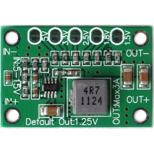 DC Step Down Power Converter Board 5-16V To 1.25V 1.5V 1.8V 2.5V 3.3V 5V 3A