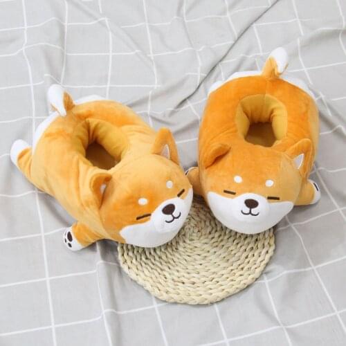 Unisex Big 35-42 Slides Snug Slippers Winter Warm Home Slides Funny Slippers New Arrival Dog Cartoon Slippers Men House Shoes