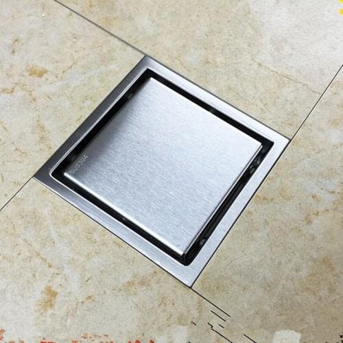 New Invisible Square Style Floor Waste Bathroom Shower Drain 304 Stainless Steel