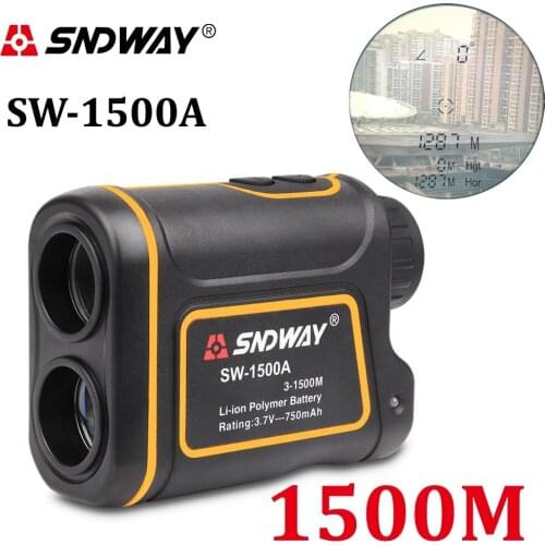 SNDWAY SW-1500A Rangefinder Hunting Monocular Telescope 1500m Golf Trena Laser Distance Meter for Outdoor Measure