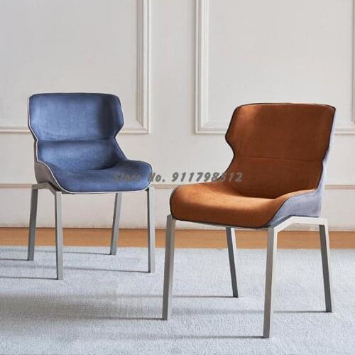 Light luxury technology cloth study room dining table and chair Nordic net red ins makeup chair household soft bag backrest chai