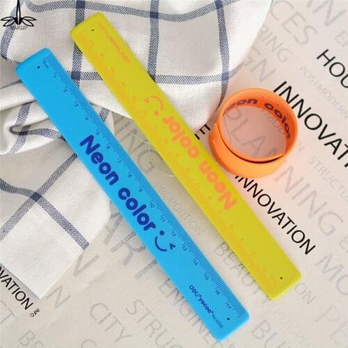 1 Piece Bracelet Creative w54 Portable Silicone Slap Bracelet Party Favors Shatterproof Wristband Ruler