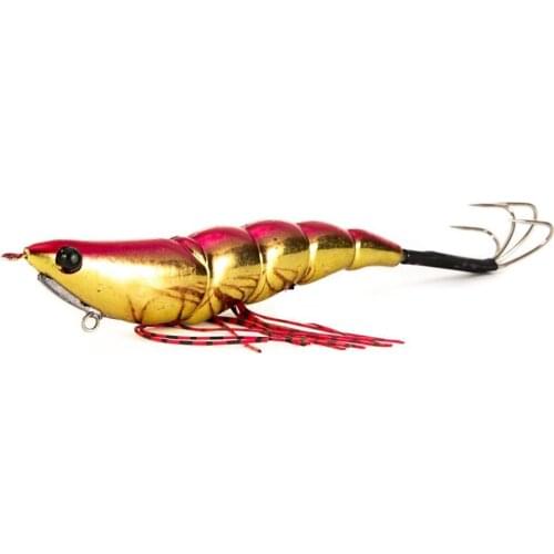 1Pcs Squid Jig Skirt Lure Jointed Shrimp Bait 14CM 19G Artificial Hard Lure Shrimps Fishing Squid Hook Cuttlefish Octopus Bait