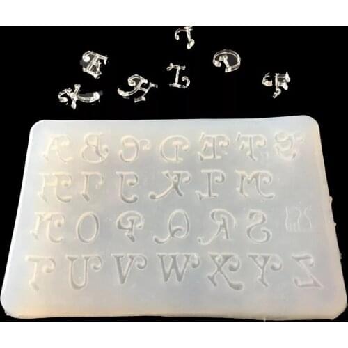 1pcs transparent English Letters Alphabet Punctuation Letter Epoxy Resin Silicone Mold Pendant 3D Mould Decorating Craft Tools