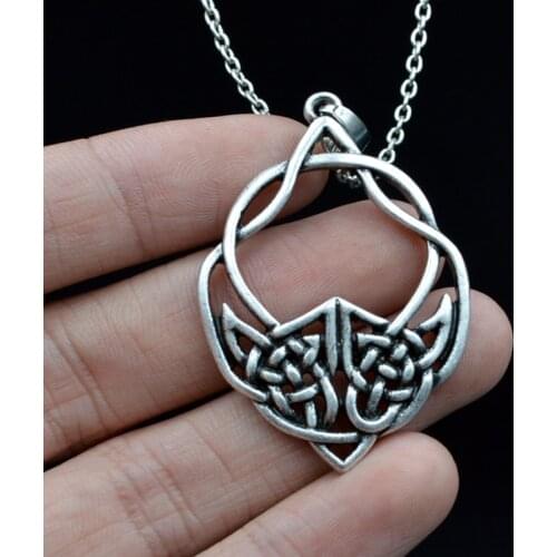 1pcs Handmade Celtics Pendant Antique Silver Totem Necklace Cross Viking Jewelry For Men Gift SGL252