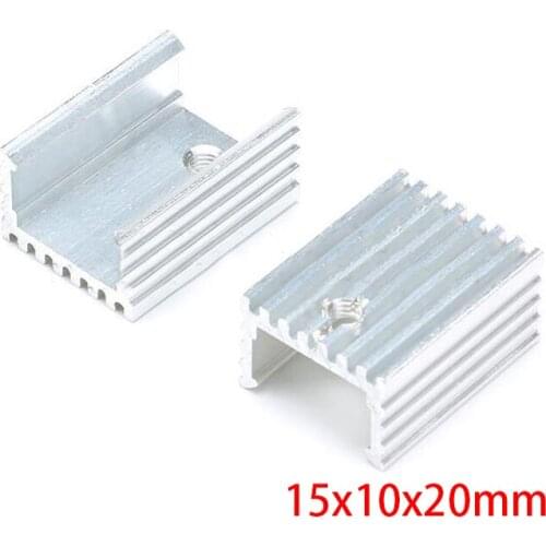 10pcs TO-220 Transistor with 15 * 10 * 20mm Aluminum Heatsink Radiator for TO220 15x10x20mm Transistors White