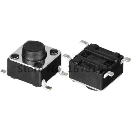 100PCS/Lot SMD Button 6x6x4.3mm 6*6*4.3mm Plastic Head Tact Switch Push Bottun Switch 4 Pin Micro Switch