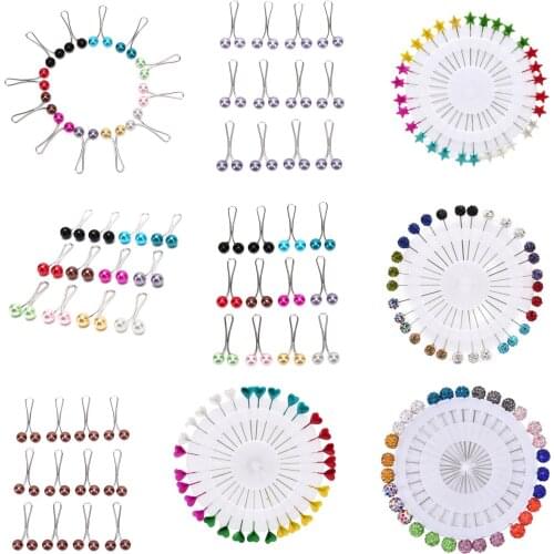 12/30pcs/set 6/8/10mm 12Pcs Muslim Hijab Clip Brooch Pins Scarf Safety Clip Women Wedding Pin