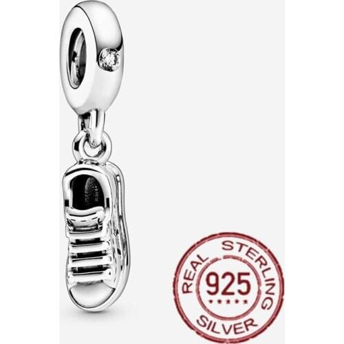2020 Newest 925 Sterling Silver Sneakers, simple pendant DIY Beads Fit Original Pandora Charm Bracelet Jewelry Making