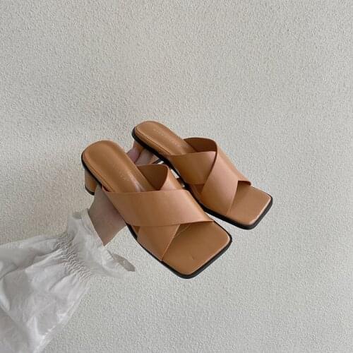 2021 Women Sandals Ladies High Heels Shoes Woman Slippers Cross Open Toe Fashion Party Female Lady Heels Shoes Sandals For Women