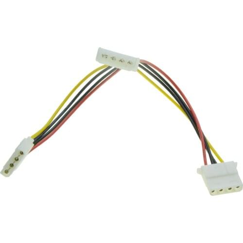 4Pin Molex Power Supply Extension Cable Male 1 to 2 Female Ports Power Cable IDE Power Port Multiplier D Connector Y Splitter