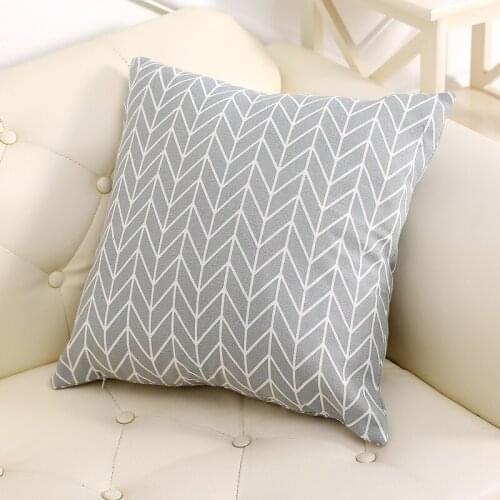 45*45 Nordic Linen Pillowcase Geometric Pattern Decorative Cushion Cover Throw Pillow Sofa Bedroom Office Sofa Pillowcover 40759