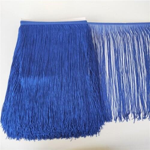 5yards/lot 50cm width Fringe Trim Lace Tassel Polyester Lace Trim Ribbon Sew Latin Dress Stage Garment Curtain DIY Fringe Fabric