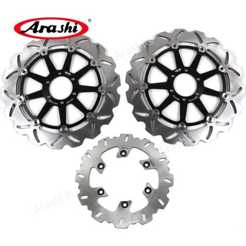 Arashi 1 Set For DUCATI MONSTER 696 2008 2009 2010 2011 2012 2013 2014 CNC Floating Front Rear Brake Disc Rotors Motorcycle