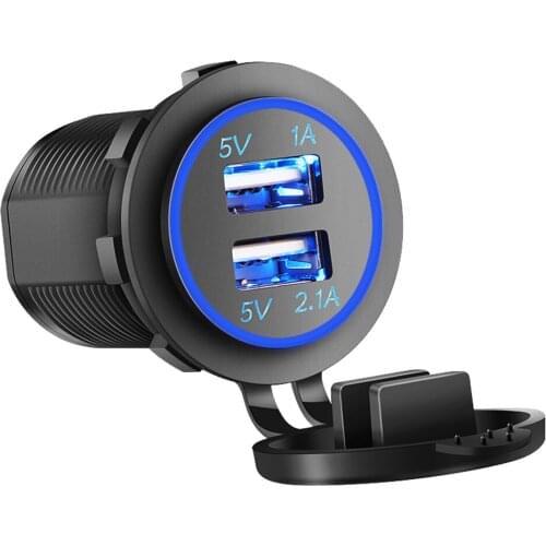 3.1A Dual USB Output Charger Power Socket Car Motorcycle Charger For Phone Tablet iPad Navigation GPS Universal Cigarette Light