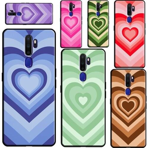 Latte Love Groovy Coffee Heart Pink Phone Case For OPPO A5 A9 A31 A53 2020 A52 A72 A15 A83 A91 A1K A5S Reno2 Z Find X2 X3 Pro