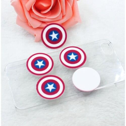 DIY resin cabochons accessories about 29mm 10pcs/lot flat back resin shield colors