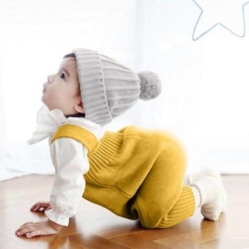 Toddler Overalls For Girl Little Kids Baby Boy Strap Suspender Pants Cotton Knit Romper children jumpsuit Trousers Spring Overol