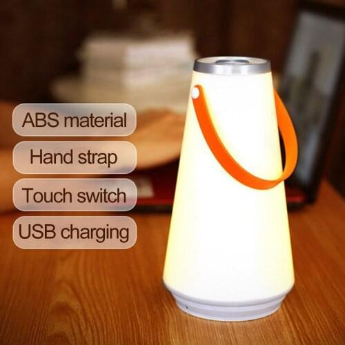 Creative LED Night Light Household Table Lamp USB Charging Portable Touch Switch Emergency Light Camping Lantern