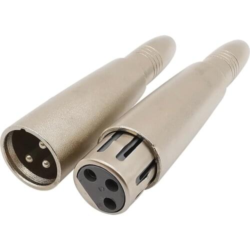 XLR 3 Pin Male Female to 6.5mm Female Jack Audio Microphone Mic Speaker Cable Adapter
