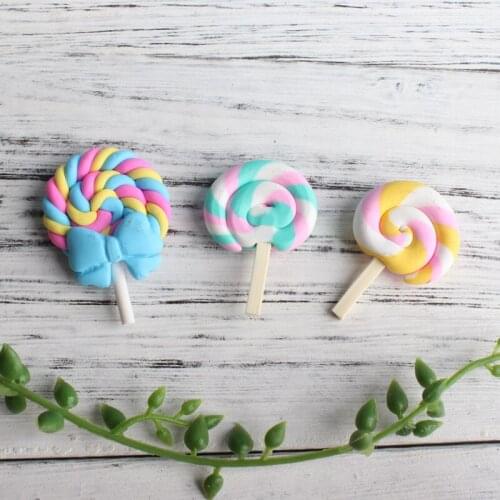 Lovely Lollipop Refrigerator Paste Colorful Snacks Series Soft Ceramic Magnetic Refrigerator Decoration Home Accessories