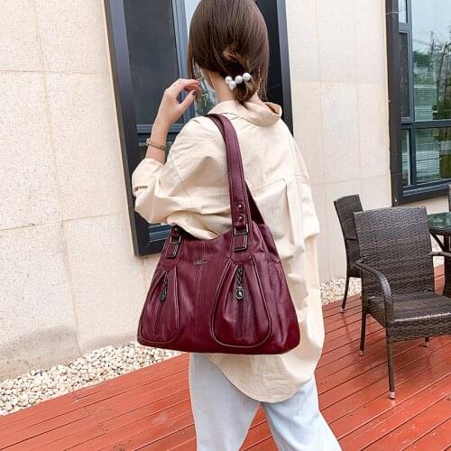 Fashion Brand Designer Shoulder Bag Travel Handbag Retro Casual Messenger Bag New Large Capacity Soft Leather Handbag