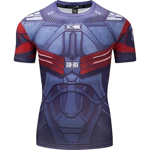 New shirt compression funny T-shirt 2020 fashion fitness super hero T-shirt summer round neck 3D printing T-shir