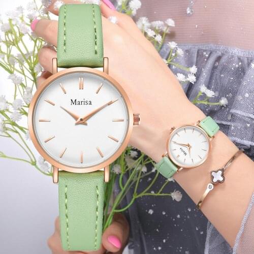 New Fashion Simple Women Watches Ladies Casual Leather Quartz Wristwatches Montre Femme Relojes Mujer Zegarek Damski Horloges
