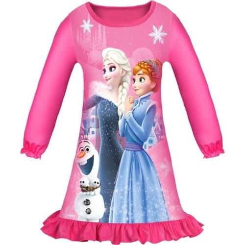 New kids Frozen anna elsa princess cartoon dress Baby girl clothes Fashion Girls Clothing
