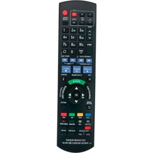 New Remote Control N2QAYB000763 for Panasonic DVD DMR-PWT530EB DMR-PWT420EB