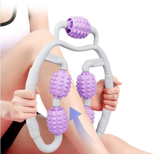 Muscle Roller for Legs - Deep Tissue Foam Roller Massager - Handheld Trigger Point Foam Roller Massage for Fascia