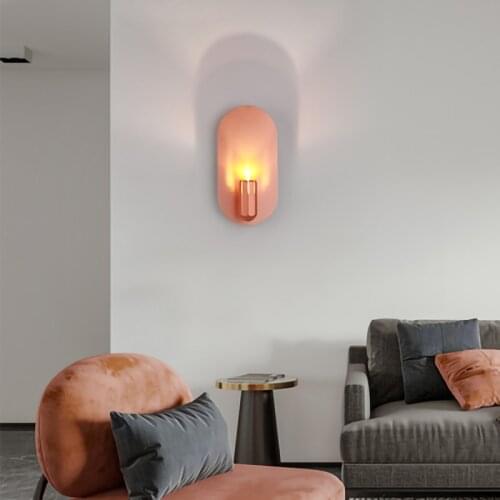Modern Light luxury LED wall lamp Rose gold and black color aluminum wall sconces indoor bedroom bedside living room lighting