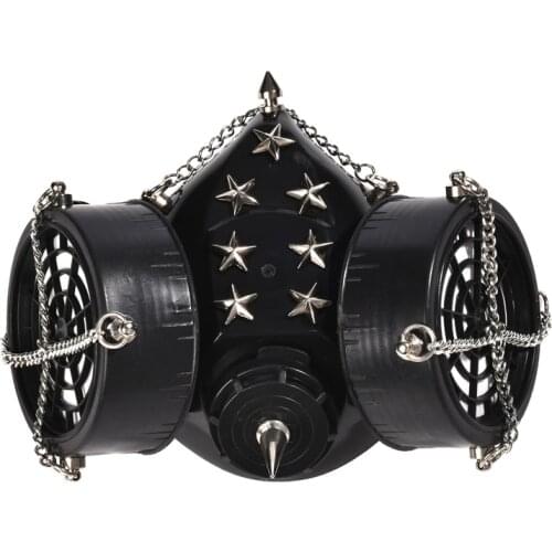 Steampunk Star Studs Mask Costume Fancy Dress Punk Gas Masks Halloween Party Accessory Gothic