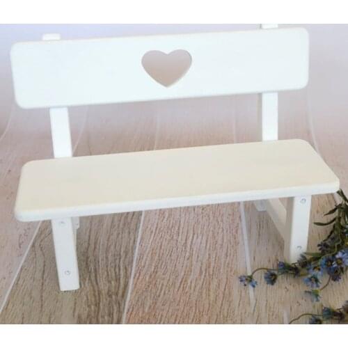 D7WF Newborn Photography Prop Deck Chair Infant Photo Shooting Wooden Chair Furniture