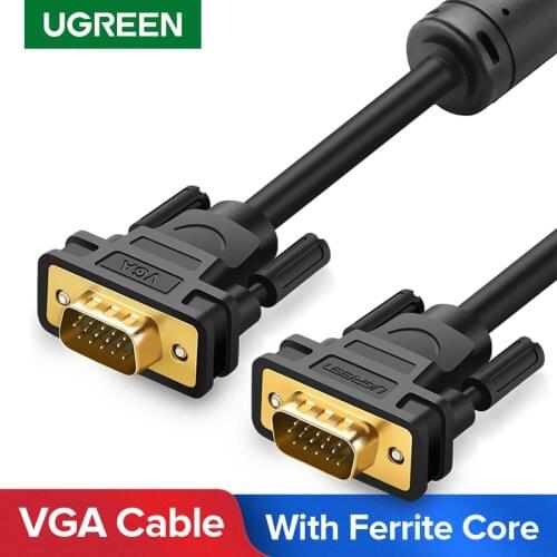Ugreen VGA Cable VGA Male to Male Cable 1080P 1m 5m 10m Cabo 15 Pin Cord Wire for Computer Monitor Projector VGA Cable