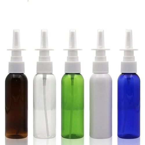 10pcs/lot 60ml nasal spray PET direct injection bottle plastic bottle makeup liquid dispensing dispensing tool upright spray