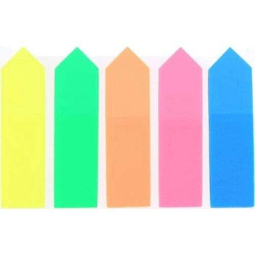 100Pcs Sticky Note Marker Label for School and Office Colored Small Labels, Page Markers, 12 x 44 mm, 5 Colors