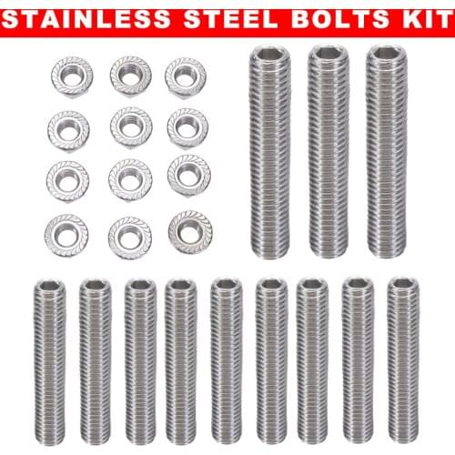 12pcs M8 Socket Head Bolt Nut Screws Mounting Hardware Tools Stainless Steel Hexagonal Screws Kit for Chevy V8 Engines