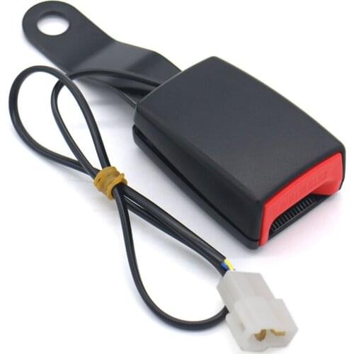 13.5mm Car Seat Belt Lock Buckle Padding Socket Plug Connector with Warning Cable